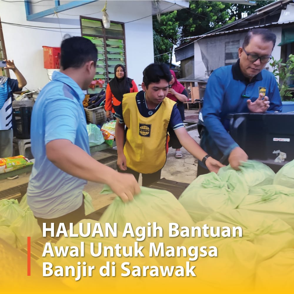 HALUAN Agih Bantuan Awal Untuk Mangsa Banjir di Sarawak